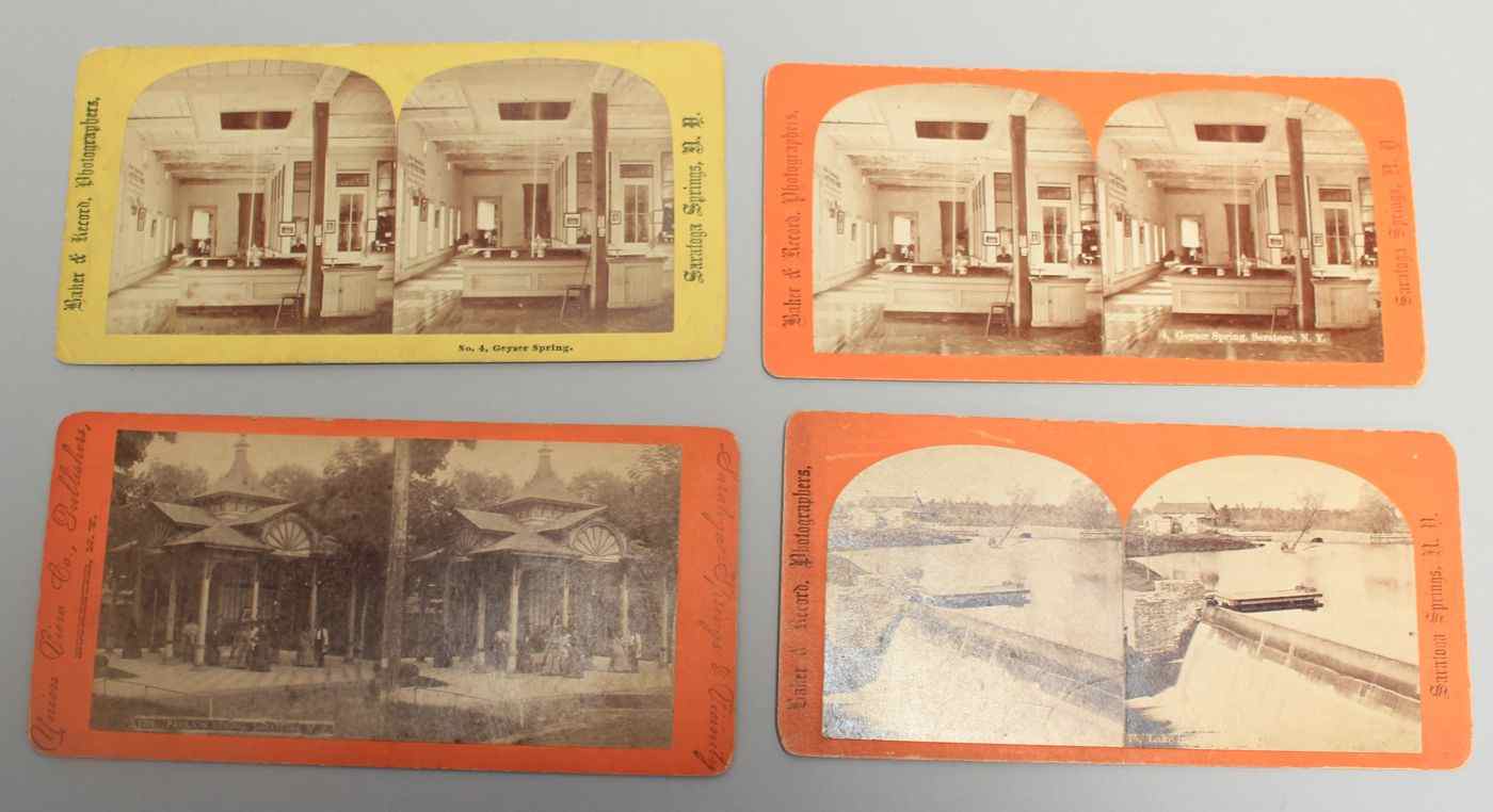 Appraisal: ALBUM OF STEREO CARDSApprox views of Saratoga Springs hotels and