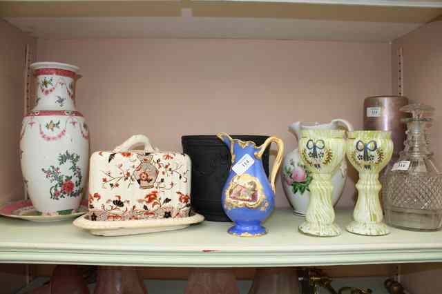 Appraisal: A CHINESE FAMILLE ROSE BALUSTER VASE together with continental porcelain