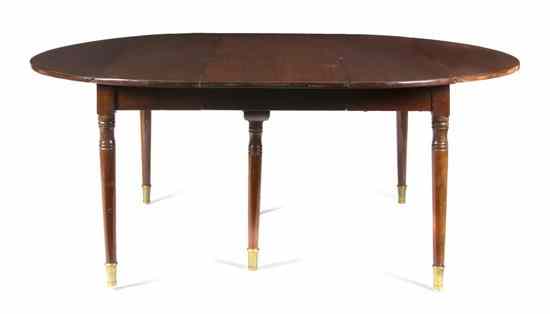 Appraisal: A Directoire Mahogany Extension Dining Table having a rectangular top