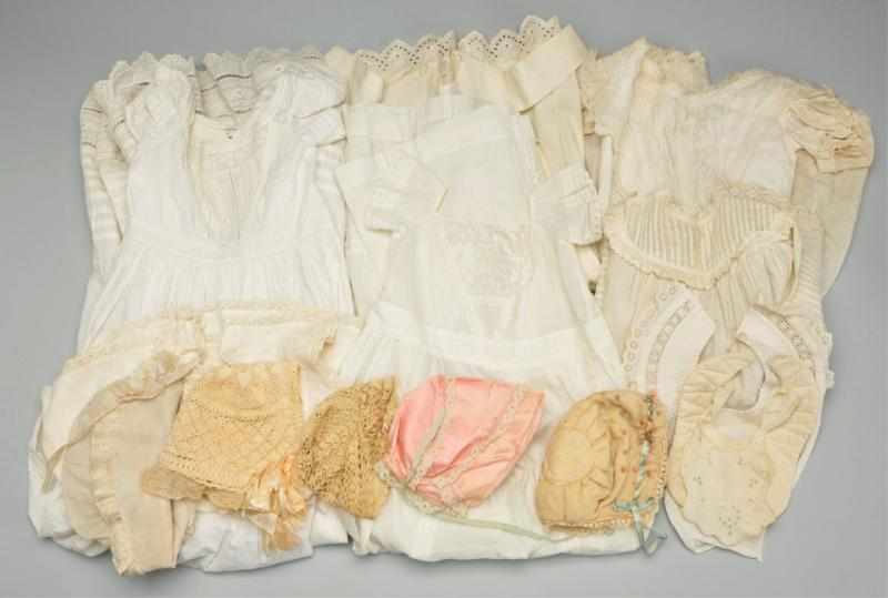 Appraisal: Lot of Antique White Baby Clothing Description s child s