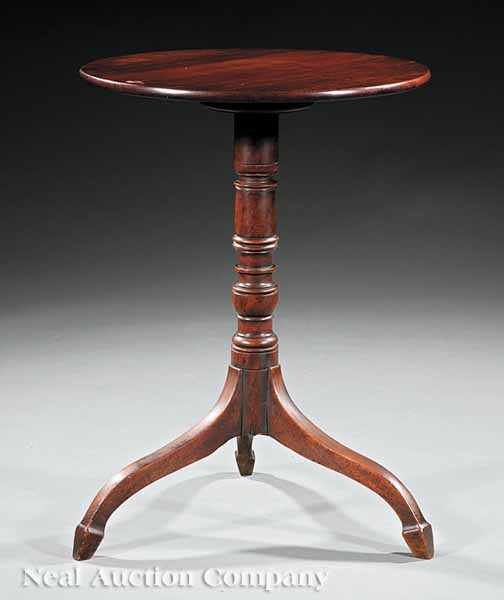 Appraisal: An American Chippendale Mahogany Candlestand late th c possibly Southern