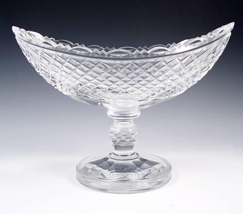 Appraisal: LARGE WATERFORD BANANA BOWL Measures '' high x '' x