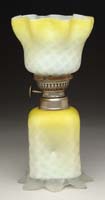 Appraisal: RARE YELLOW DQMOP SATIN MINI LAMP S - DQMOP in