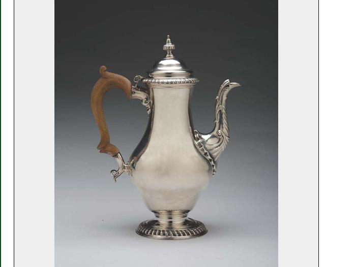 Appraisal: GEORGE III SILVER COFFEEPOT AND COVER THOMAS WHIPHAM AND CHARLES