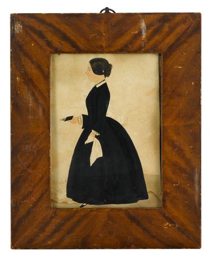 Appraisal: Attributed to J A Davis American th century lady holding