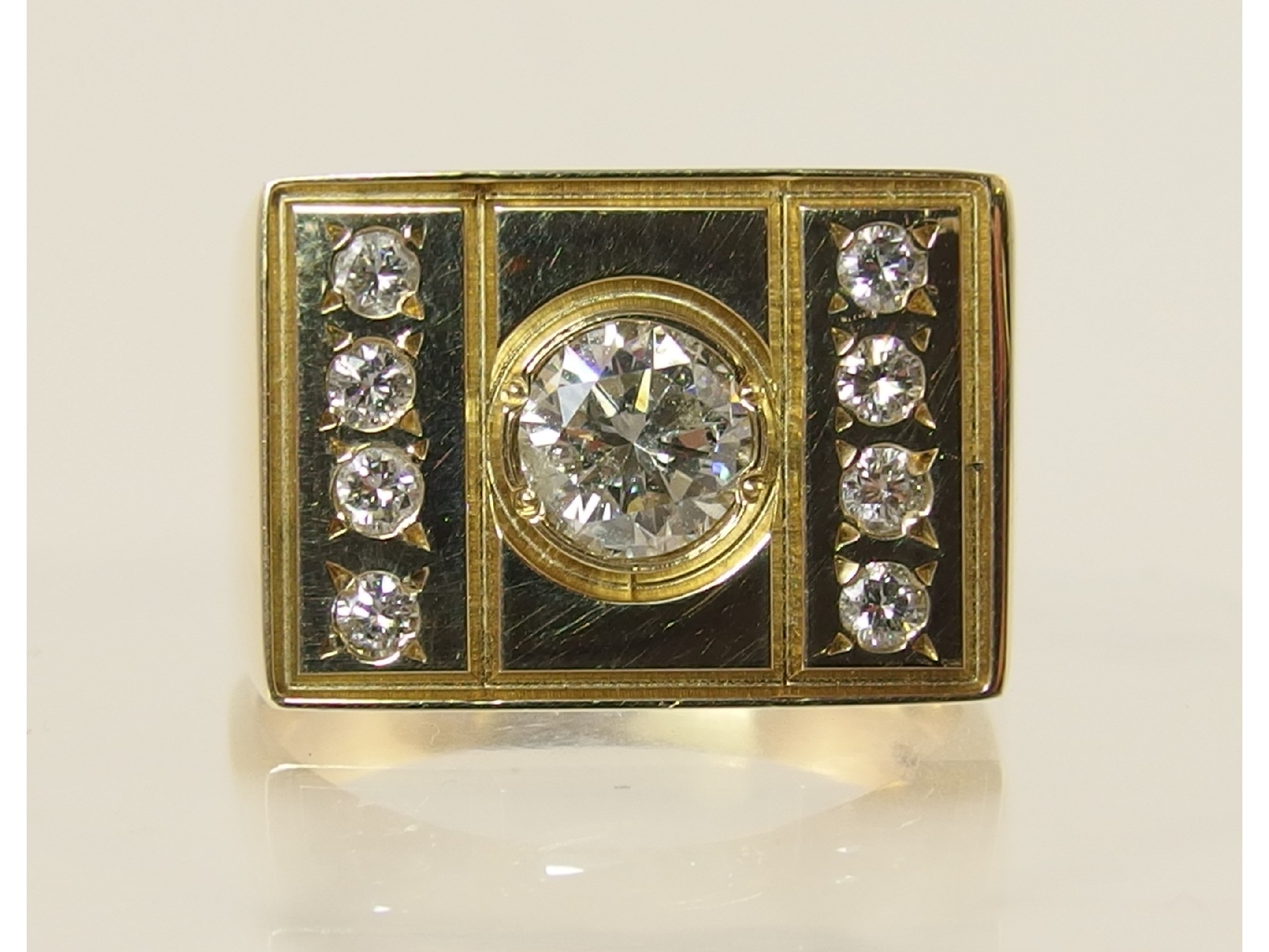 Appraisal: A heavy ct gents diamond ring of approx cts weight