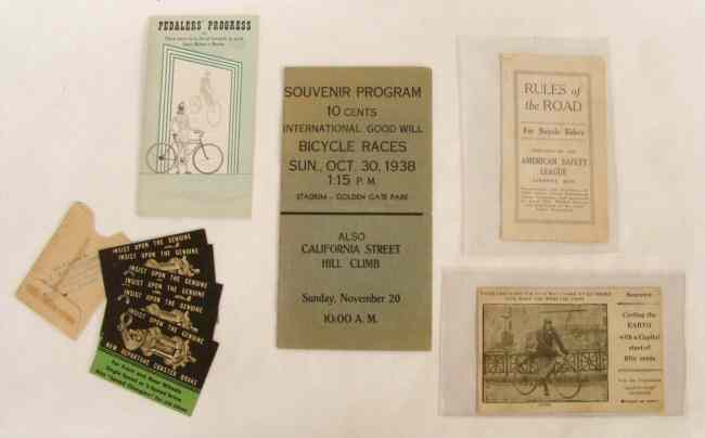 Appraisal: Ephemera Lot - pieces Souvenir Race Program - Golden Gate