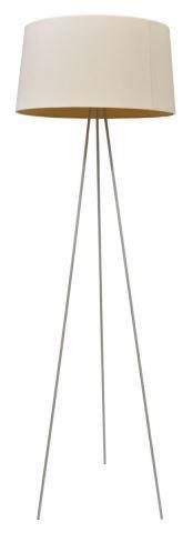 Appraisal: Modern tripod floor lamp late th c linen drum shade