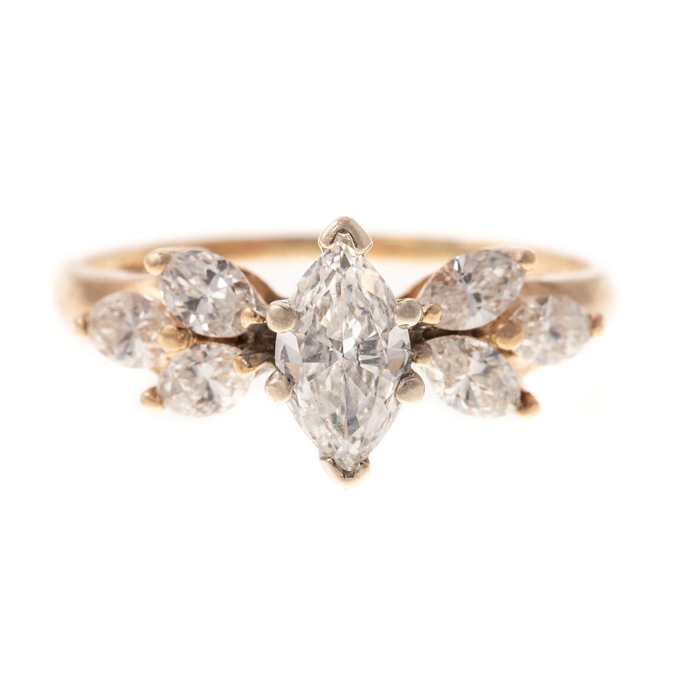 Appraisal: A Marquise Cut Diamond Engagement Ring in K K yellow