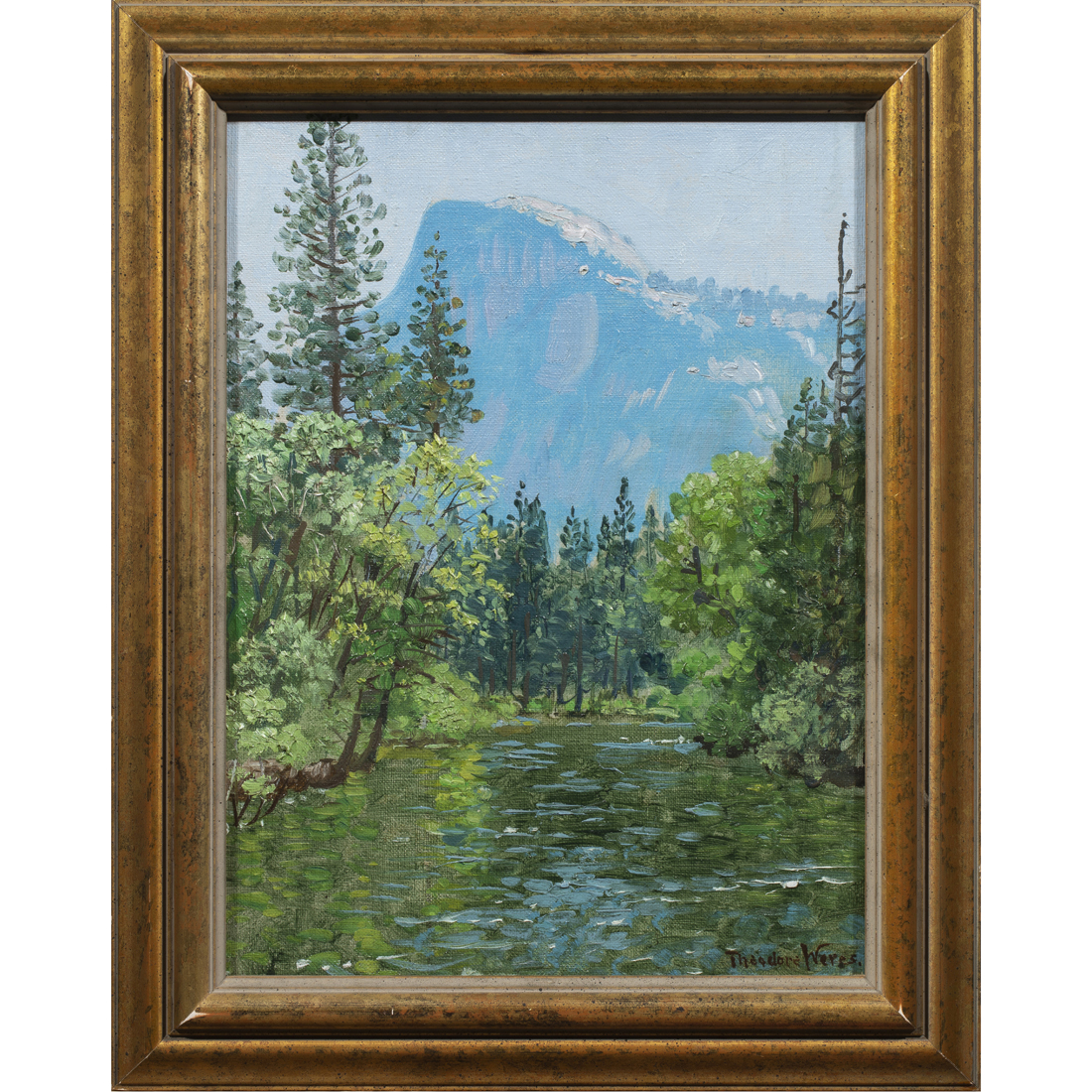 Appraisal: Theodore Wores American - Half Dome Yosemite oil on canvas