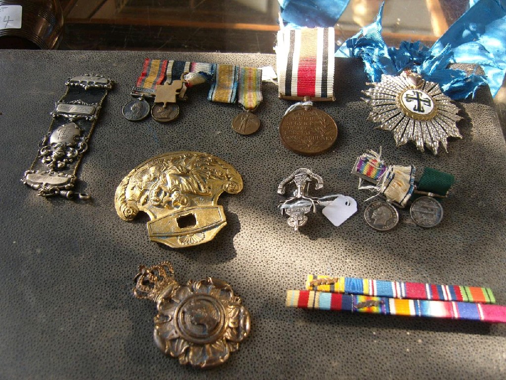 Appraisal: A mixed collection of medals including Faithful Service Iron Cross