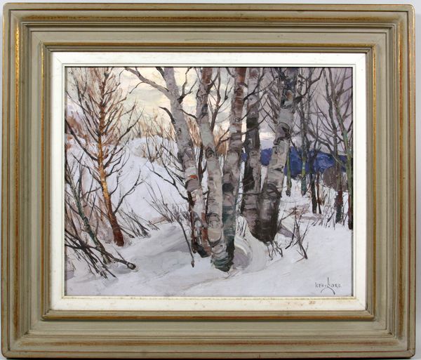 Appraisal: Ken Gore American - birch trees o masonite x x