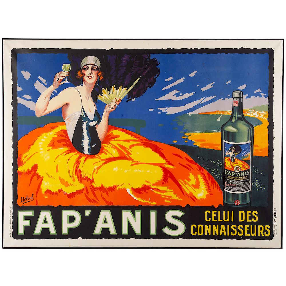 Appraisal: Henry Delval Fap'Anis French early th century Color lithographic advertising