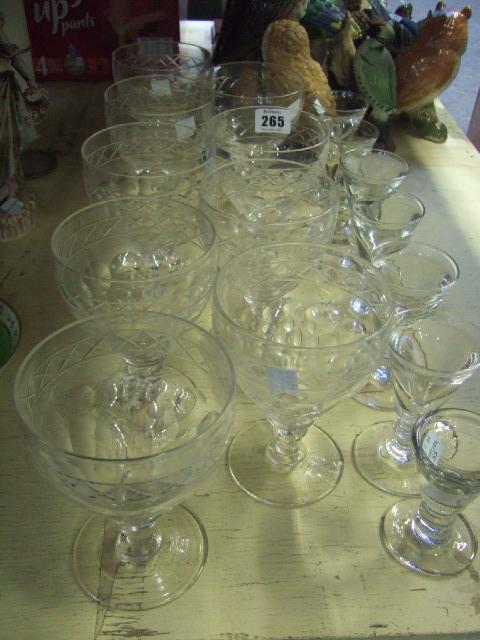 Appraisal: Six deception glasses a firing glass and a set of