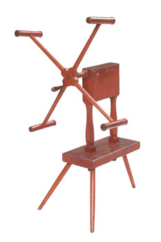 Appraisal: Rare Shaker yarn winder attributed to Benjamin Bailey Alfred Maine