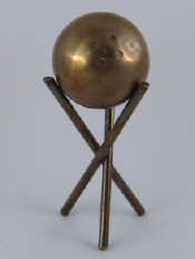 Appraisal: A trophy in the form of a silver ball and