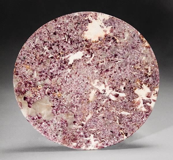 Appraisal: Lepidolite Plate Zimbabwe A lithium ore lepidolite is one of