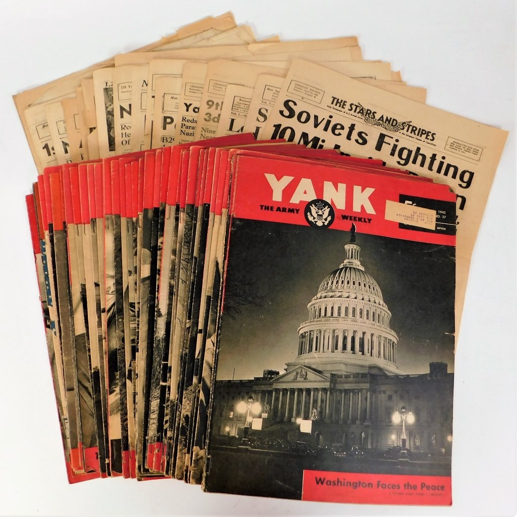 Appraisal: PC WWII YANK MAGAZINE NEWSPAPER EPHEMERA United States - Includes