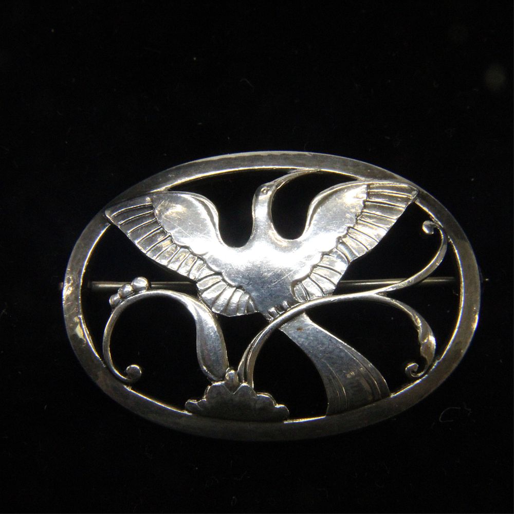 Appraisal: Georg Jensen Bird of Paradise Brooch Georg Jensen sterling silver