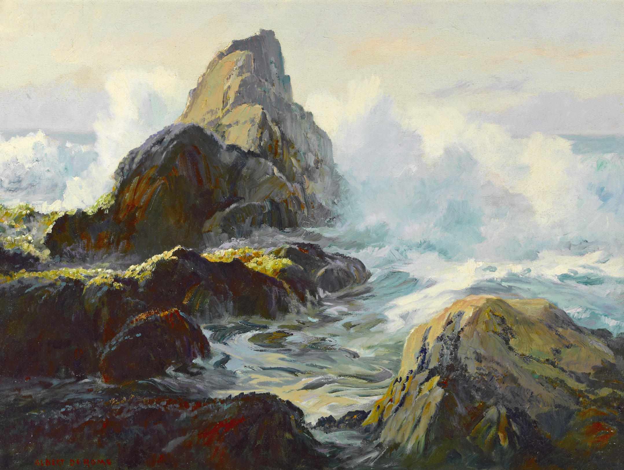 Appraisal: Albert Thomas DeRome American - Rocky shore Dutton's Point Carmel