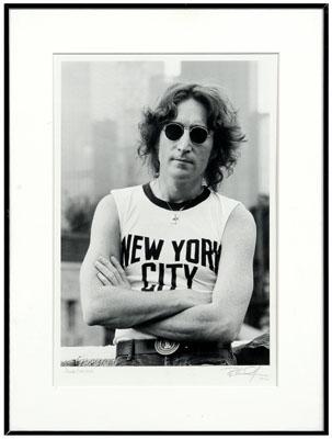 Appraisal: John Lennon photograph by Bob Gruen silver gelatin print portrait