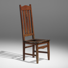 Appraisal: Harvey Ellis attribution for Gustav Stickley RARE INLAID SIDE CHAIR