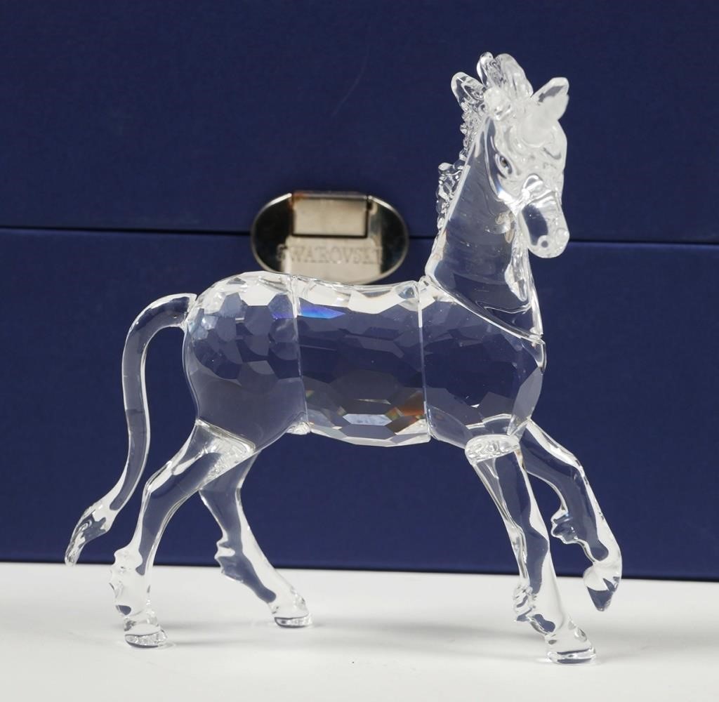 Appraisal: Swarovski retired unicorn horse Figurine measures approx tall Mint in