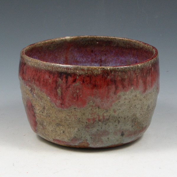 Appraisal: Lea Halpern bowl with red maroon and lavender lava glaze