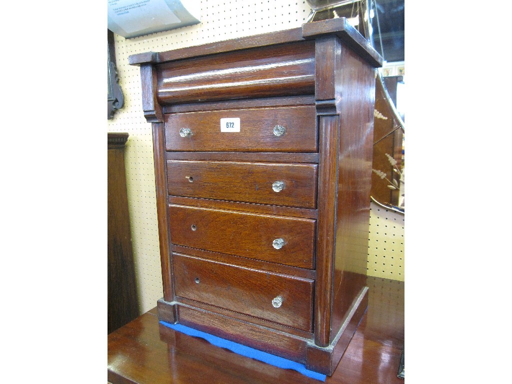 Appraisal: Miniature oak Kilmarnock chest