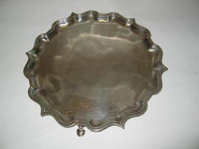 Appraisal: A SALVER Elkington Birmingham of lobed circular form with moulded