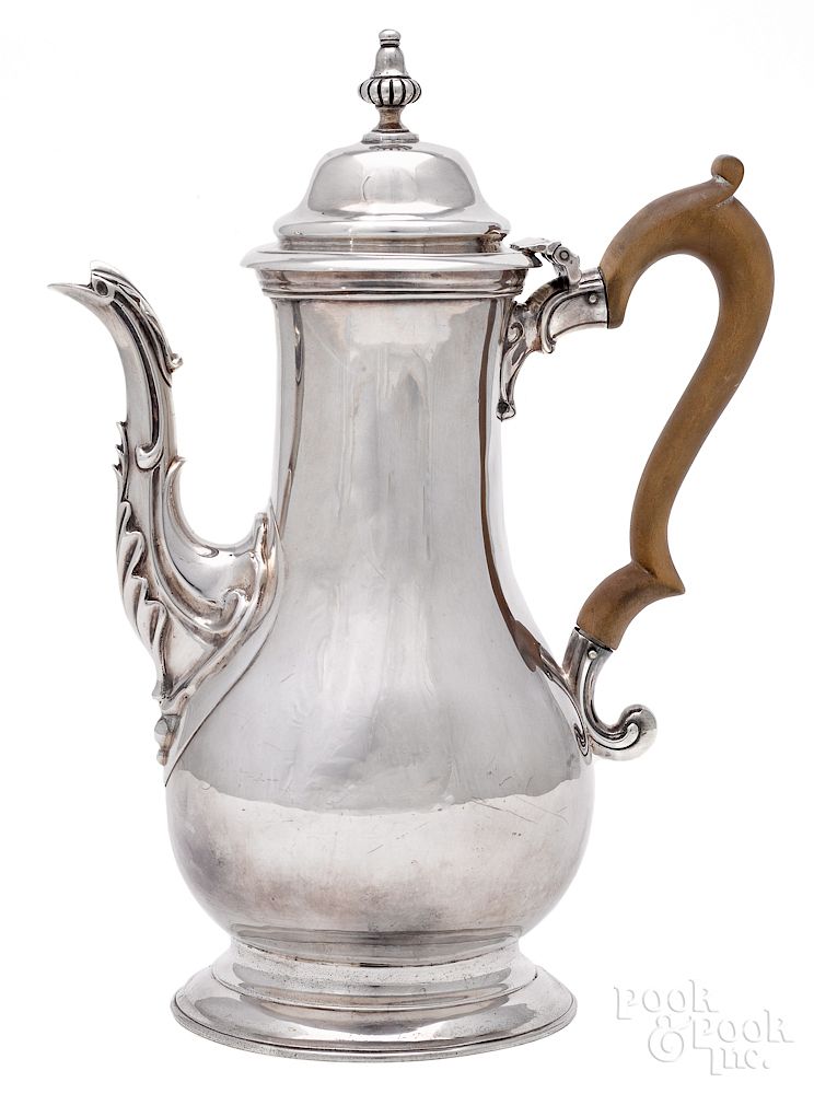 Appraisal: Georgian silver coffee pot Exclusive on Bidsquare Georgian silver coffee