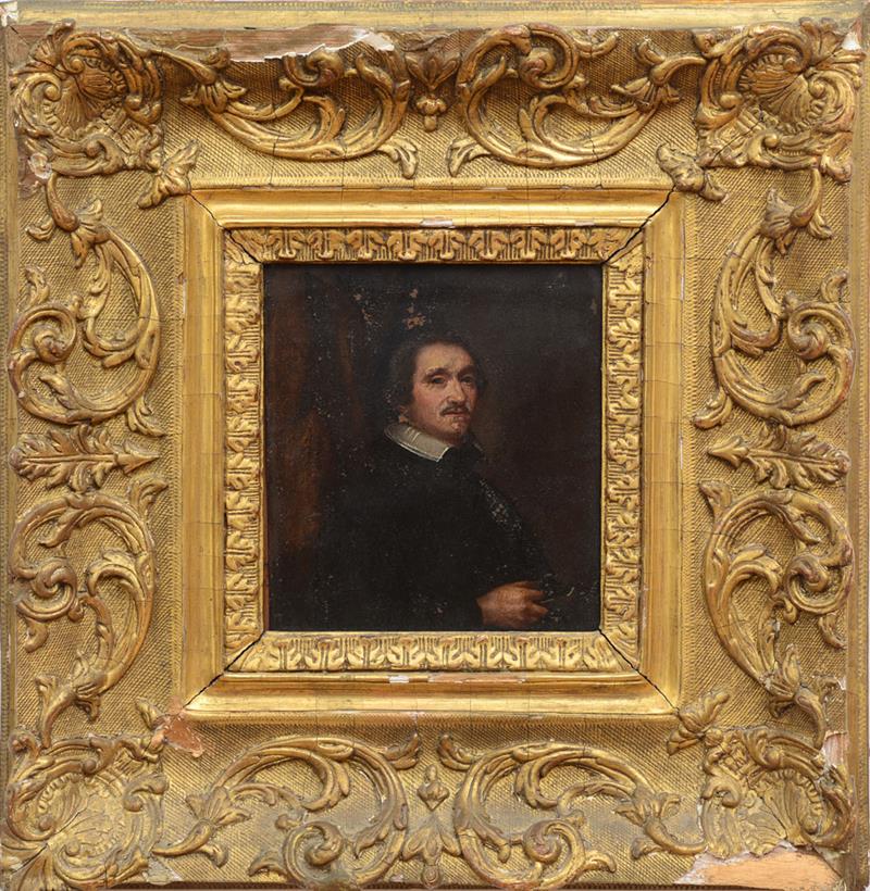 Appraisal: EUROPEAN SCHOOL PORTRAIT OF A MAN Oil on copper unsigned