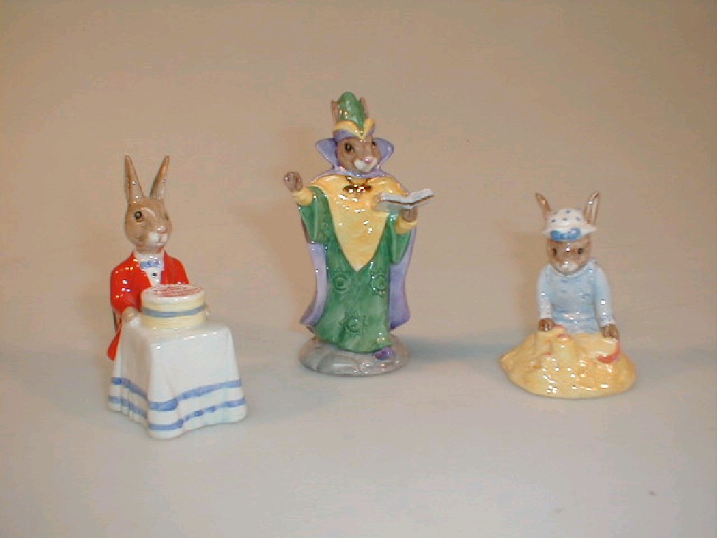 Appraisal: Three Royal Doulton Bunnykins figures - Happy Birthday Mystic Seaside