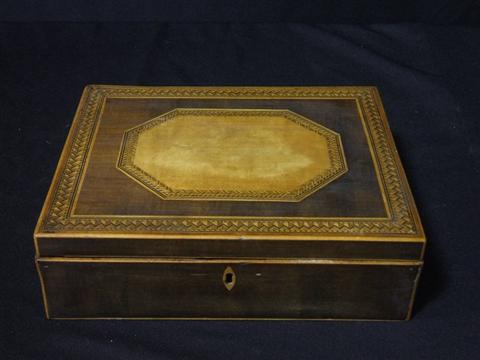 Appraisal: VICTORIAN TUNBRIDGE STYLE INLAID BOX Of rectangular form with a