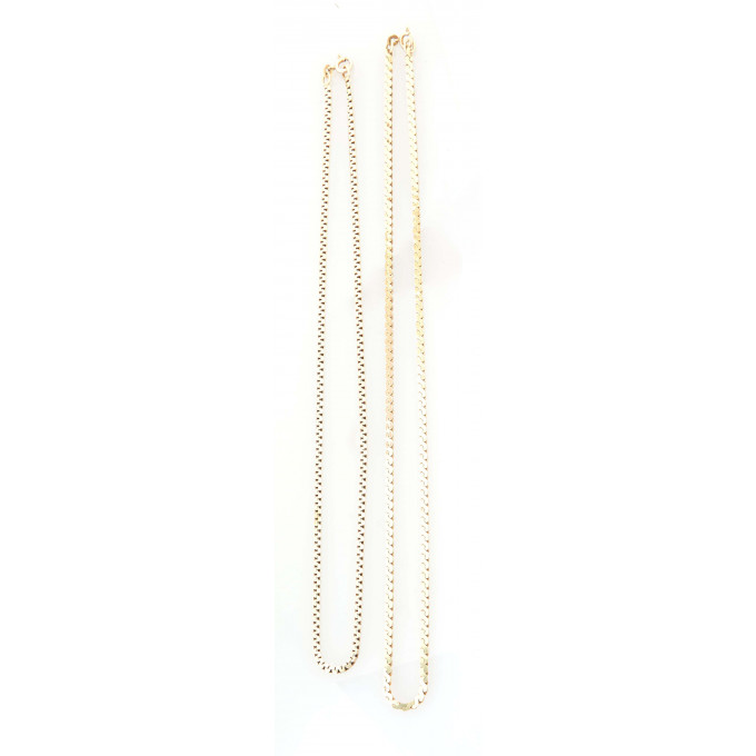 Appraisal: Two K Yellow Gold Flat Link Necklaces Wt - Troy