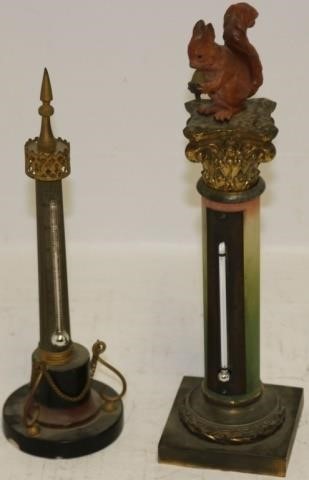 Appraisal: TWO LATE TH CENTURY THERMOMETERS TO INCLUDE ONE COLUMNAR FORM