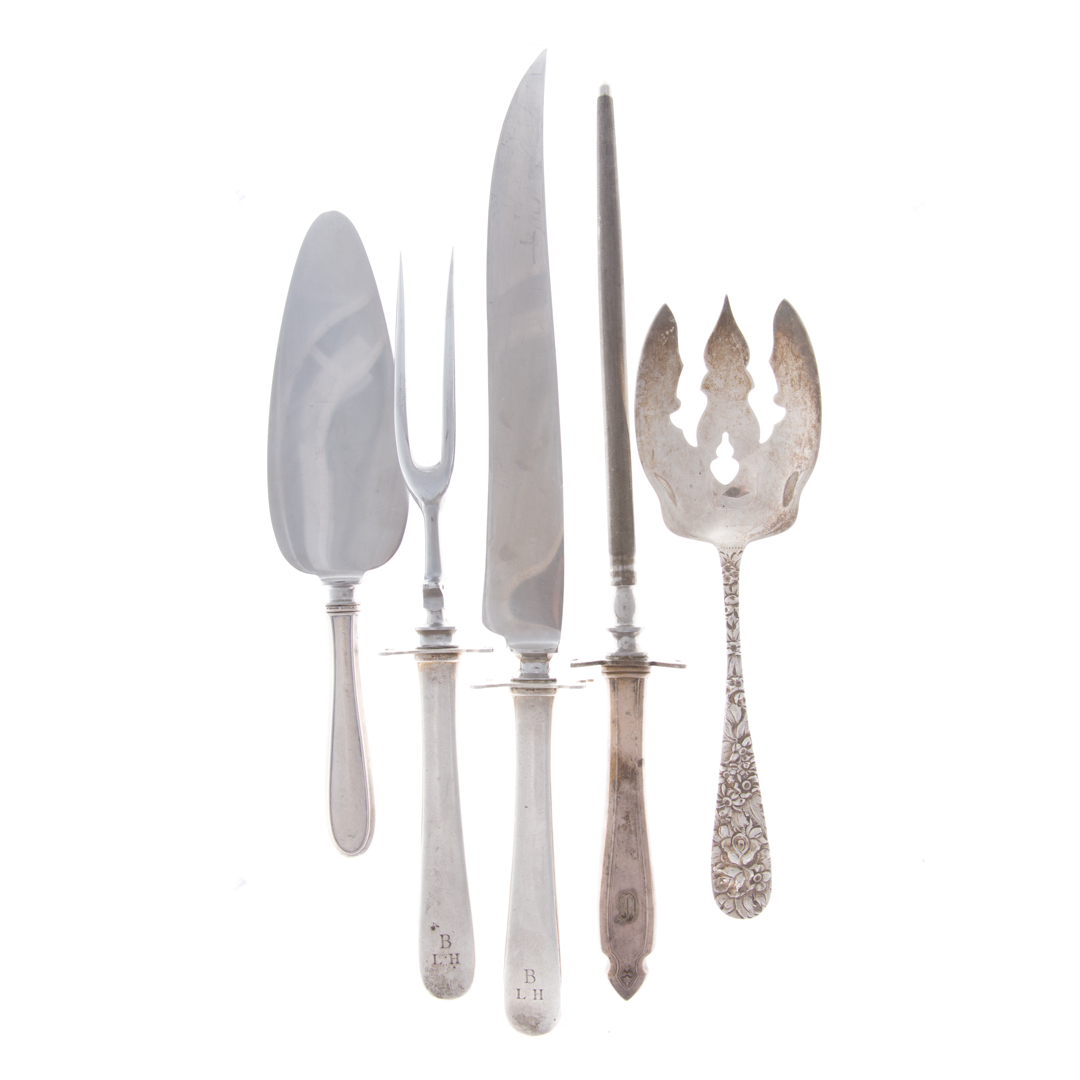 Appraisal: Kirk Stieff sterling large flatware pieces comprising Stieff Princess Hand