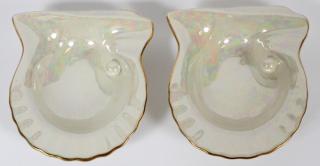 Appraisal: MIKIMOTO PEARLS PORCELAIN OYSTER FORM DISHES MIKIMOTO PEARLS PORCELAIN OYSTER