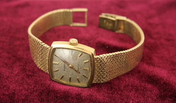 Appraisal: An Eterna ct gold cased Lady's Wristwatch with square dial