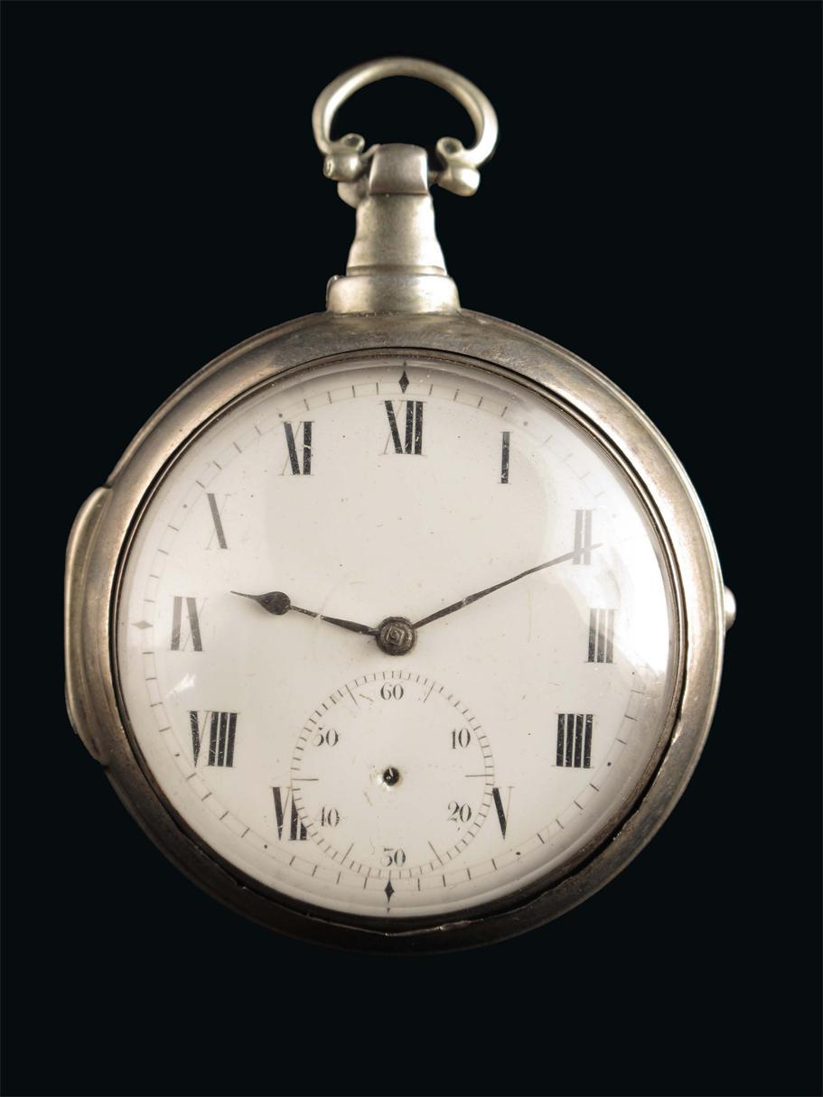 Appraisal: A silver pair cased watch