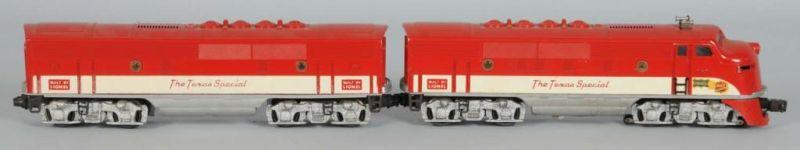 Appraisal: Lot of Lionel Texas Special F AB Diesel Description Post-war