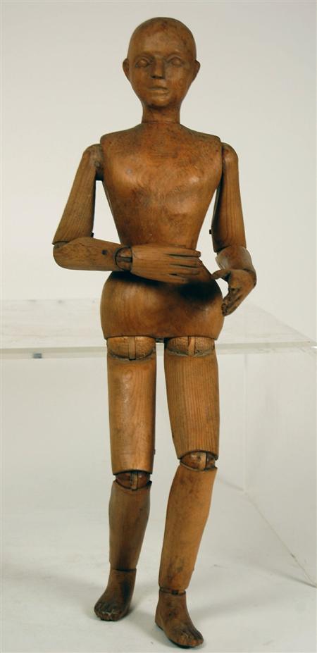 Appraisal: PINE ARTIST'S LAY FIGURE TH CENTURY with articulated joints cm