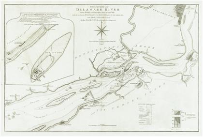 Appraisal: piece Engraved Map Faden William The Course of Delaware River