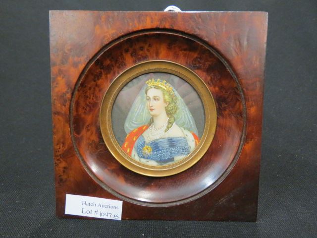 Appraisal: Miniature Painting on Ivory of a Queen extremely well done