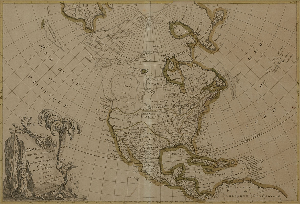 Appraisal: JEAN JANVIER MAP OF NORTH AMERICA Early map of North