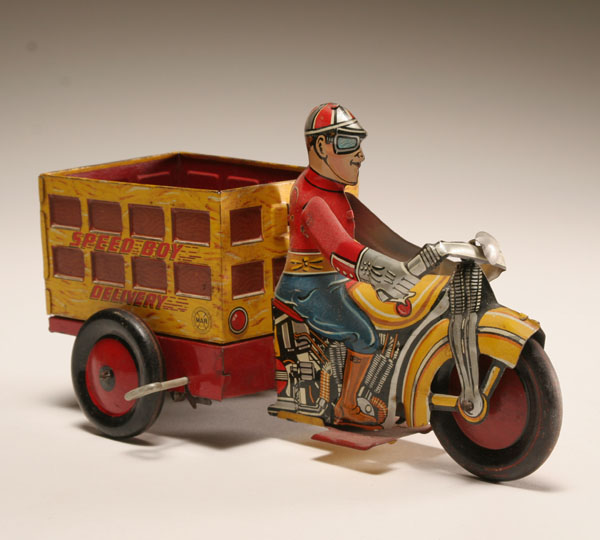 Appraisal: Marx tin litho wind up Speed Boy delivery red jacketed