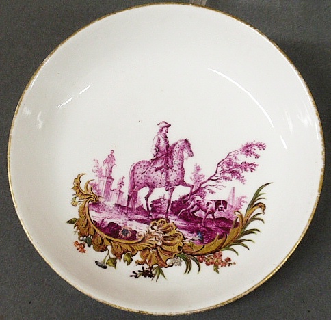 Appraisal: - Fine early Meissen saucer c exhibited at the German