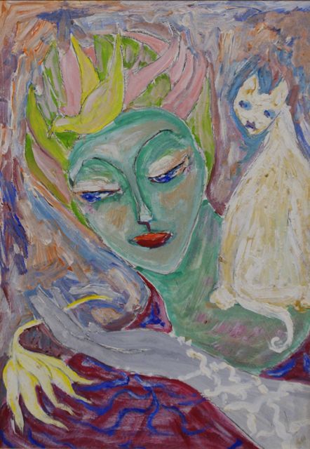 Appraisal: Elizabeth Vassilieff circa - White Witch Maiden oil on board