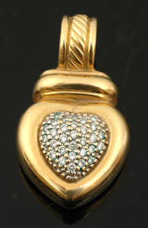 Appraisal: CT GOLD DIAMOND ENHANCER PENDANT WEIGHING GMS