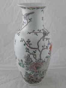 Appraisal: A Chinese ceramic vase with overglaze enamelled birds on foliage